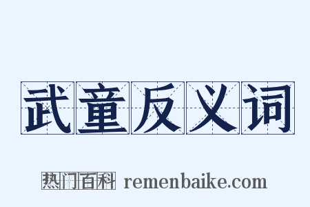 武童反义词是什么意思的图片
